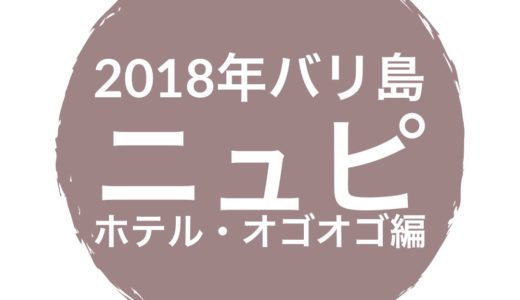 2018年バリ島ニュピ〜ホテル・オゴオゴ編〜